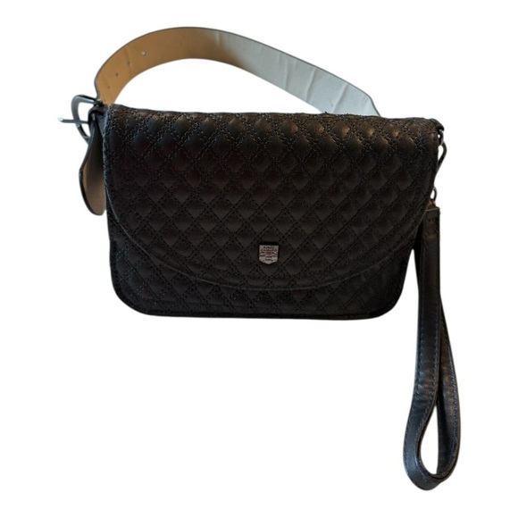 Vince Camuto Quilted Black Waist Bag Belt Size S/M Travel Vacation Hands Free - Picture 4 of 14
